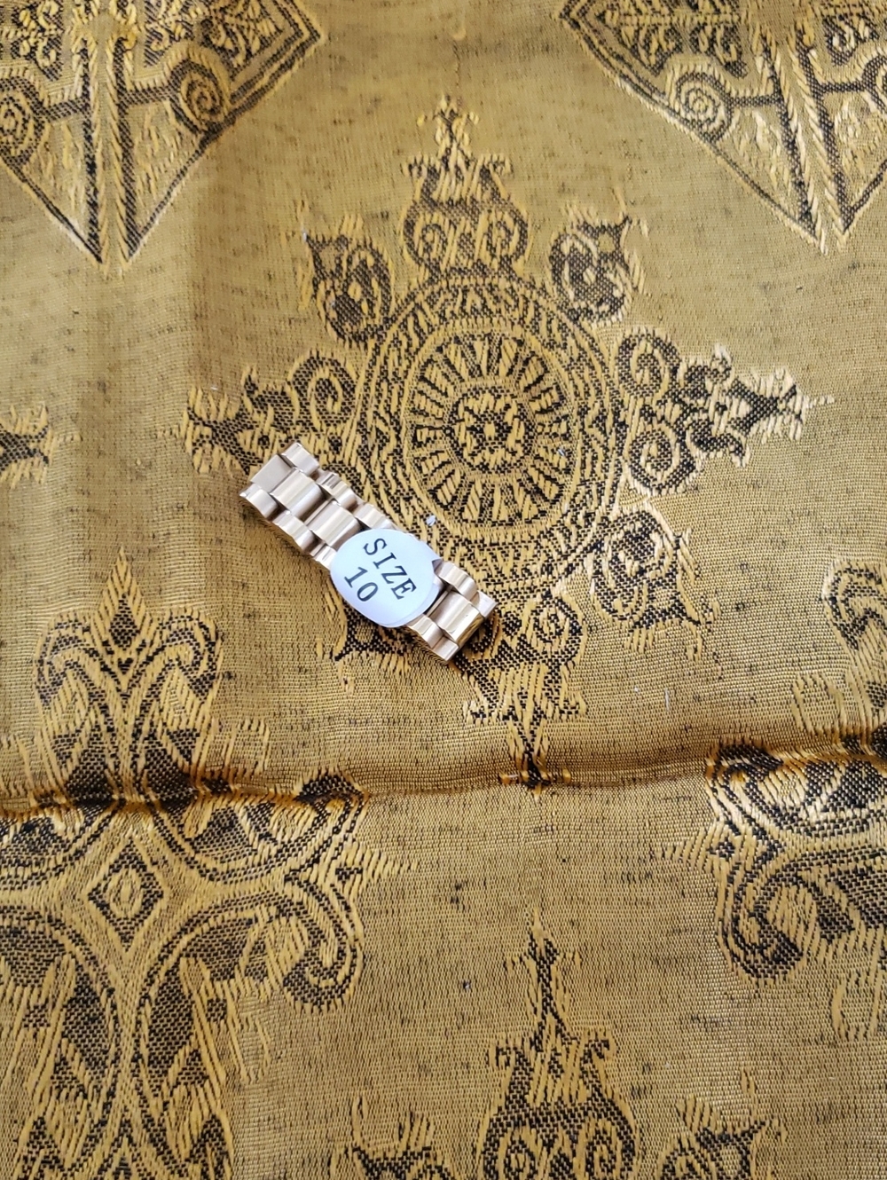 Gold Tone Link Ring- Size 10